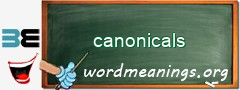 WordMeaning blackboard for canonicals
